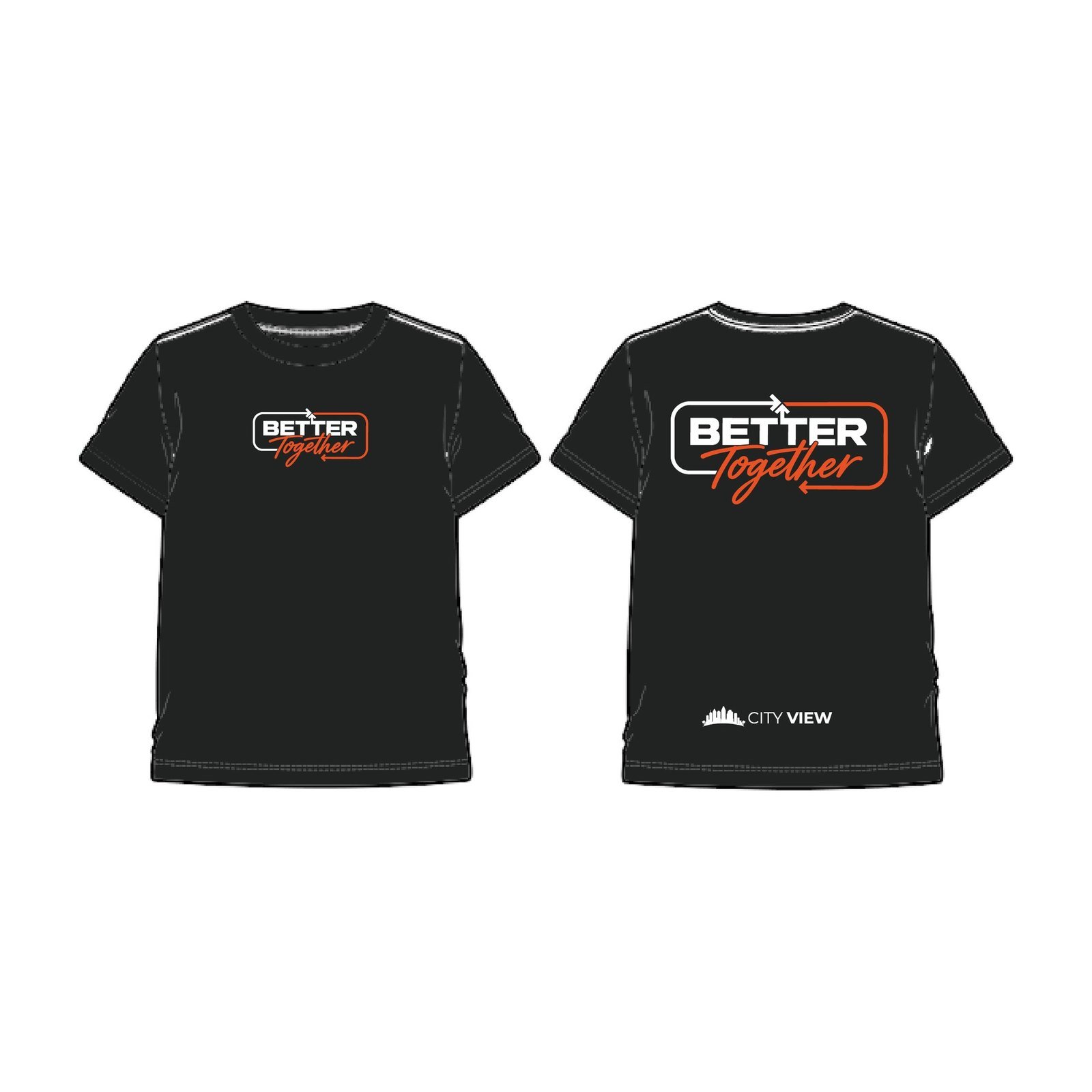 Better Together T-Shirt mockup (front and back)