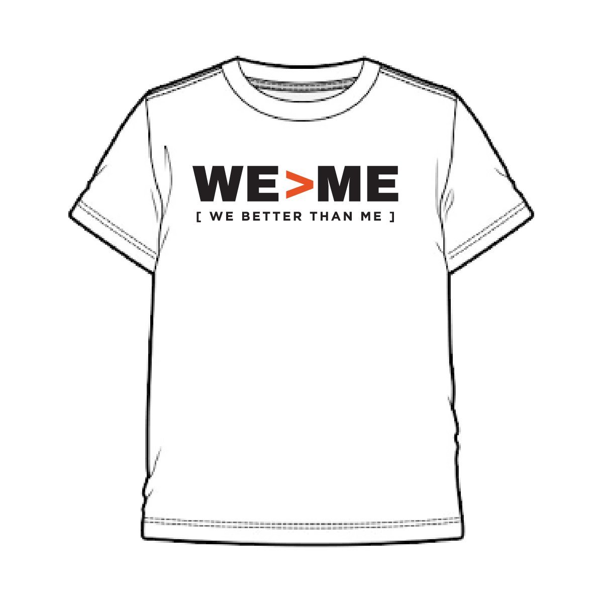 WE > ME T-Shirt front