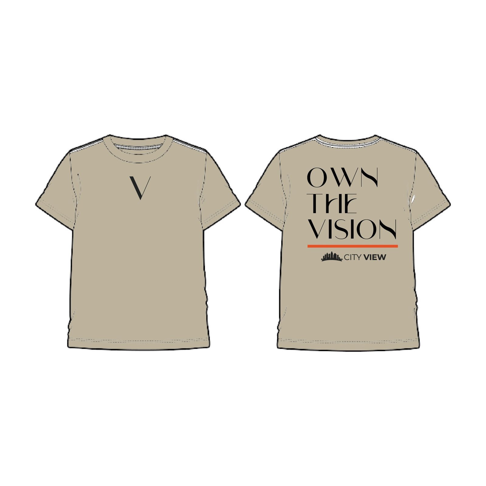 Own the Vision T-Shirt mockup (front and back)
