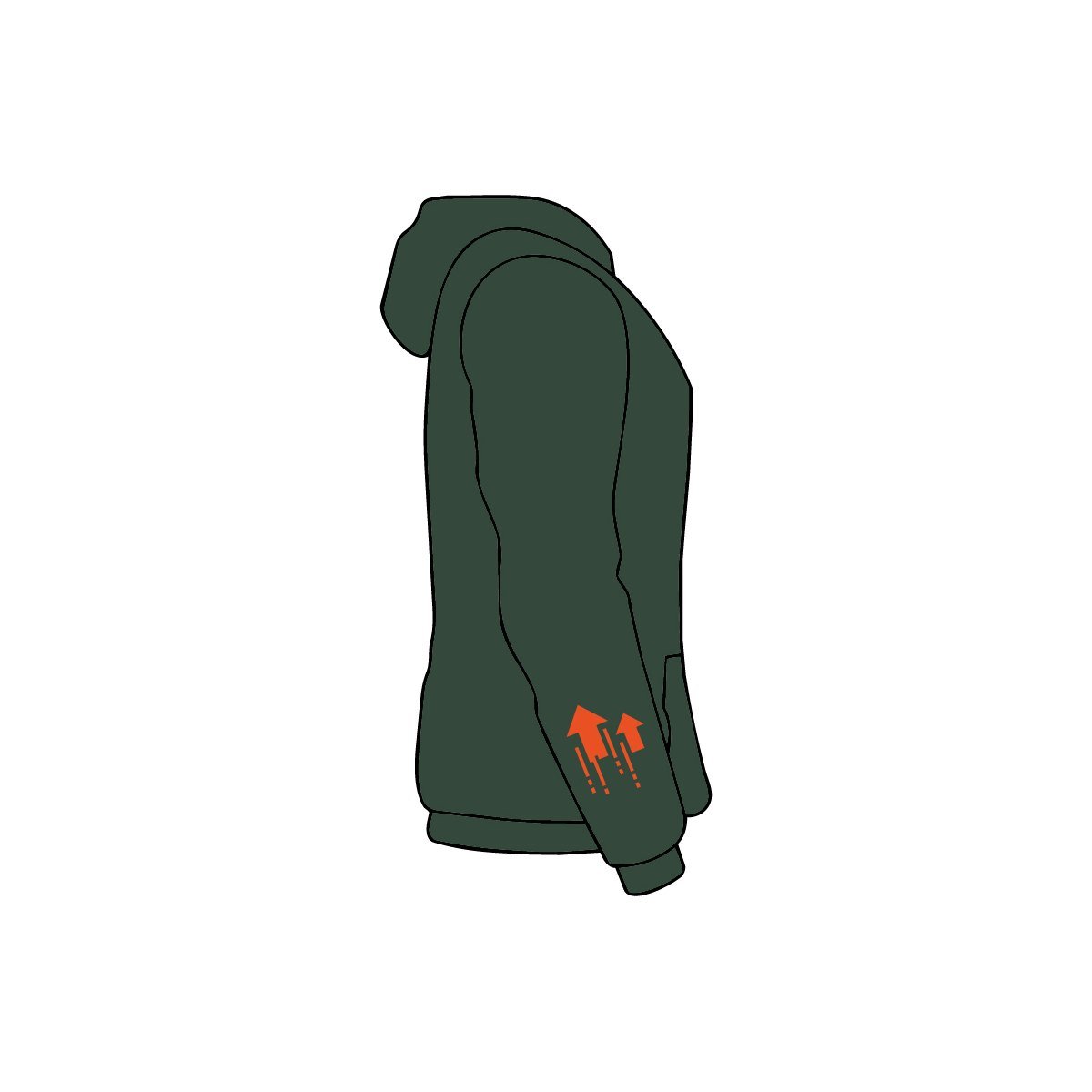 See. Feel. Move. Hoodie side